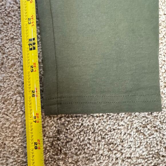HUE NWT Women's Size Small Cotton Blackout Army Green Leggings Casual Comfort - Picture 9 of 10